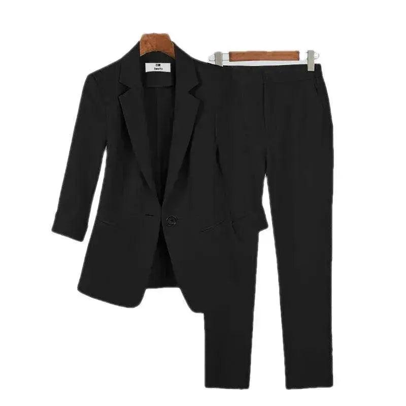 Simple Solid Color Suit Two-piece Set - EX-STOCK Canada