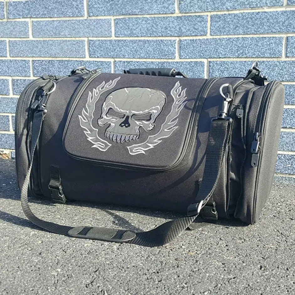 Bolsa de viaje tipo duffle con calavera bordadaEX-STOCK Canada