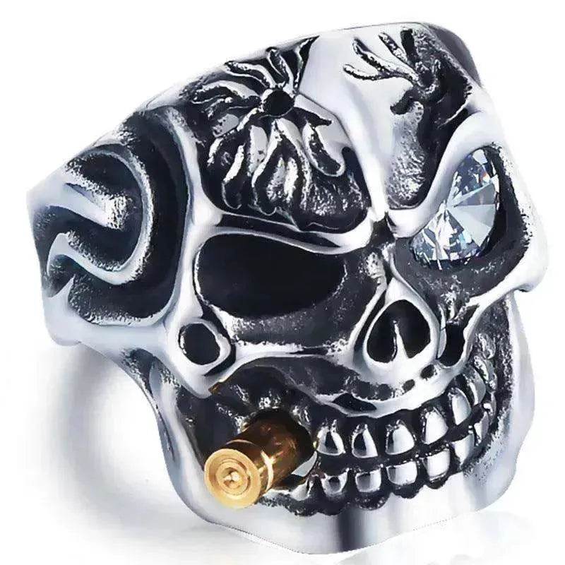 Skull Steel Ring Personalized Punk Men's Ring Jewelry - EX-STOCK Canada