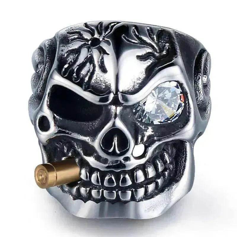 Skull Steel Ring Personalized Punk Men's Ring Jewelry - EX-STOCK Canada