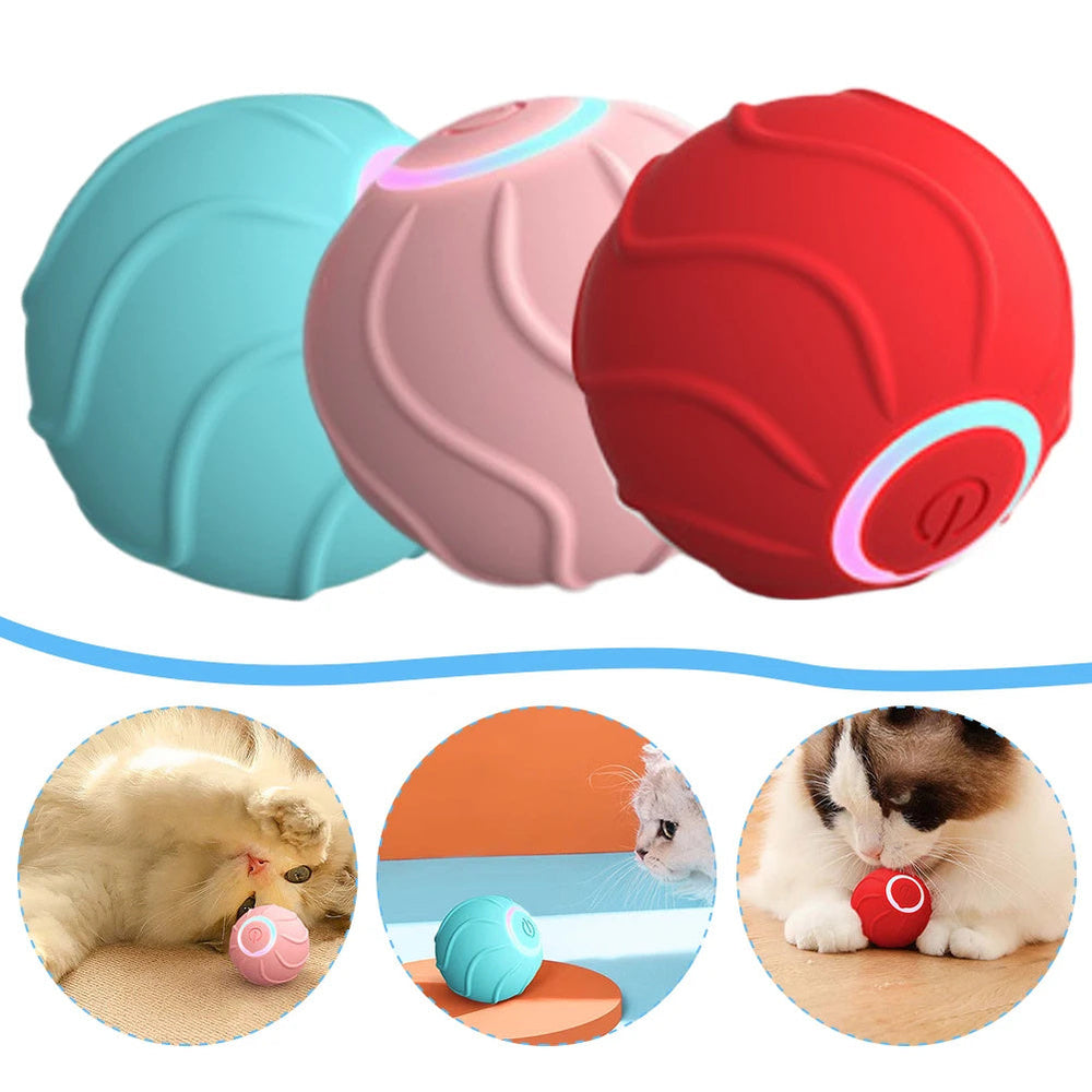 Giochi Intelligenti per Gatti Palla Rotolante Giocattolo Interattivo per Gatti Proprietari Pallina Automatica Rimbalzante USB Auto Gioco Solletico Cuccioli di Gatto Pallina SaltellanteEX-STOCK Canada