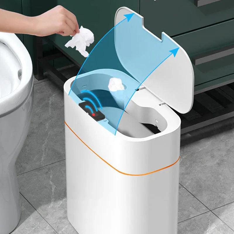 Smart Trash Can With Lid For Bedroom And Living Room Kitchen Storage Box Trash Can Induction Small Car Box Automatic Smart Dustbin Smart Trash Bin EX-STOCK Canada