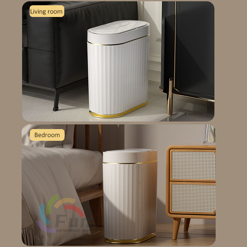 Smart Trash Can With Lid For Bedroom And Living Room Kitchen Storage Box Trash Can Induction Small Car Box Automatic Smart Dustbin Smart Trash Bin EX-STOCK Canada