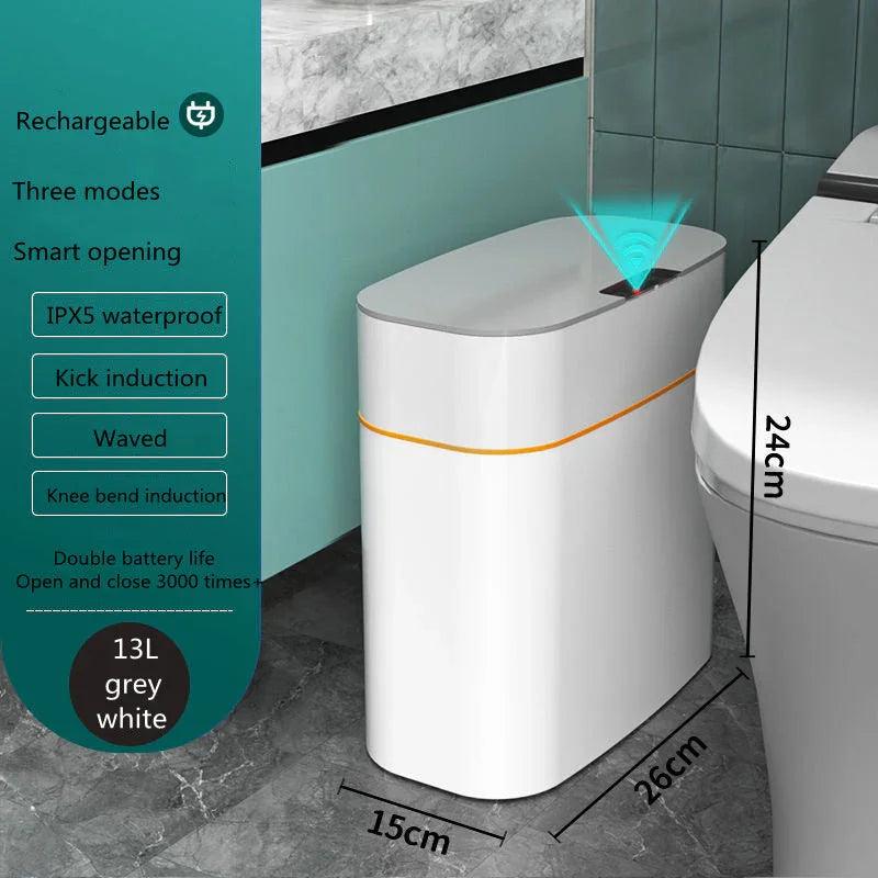 Smart Trash Can With Lid For Bedroom And Living Room Kitchen Storage Box Trash Can Induction Small Car Box Automatic Smart Dustbin Smart Trash Bin EX-STOCK Canada