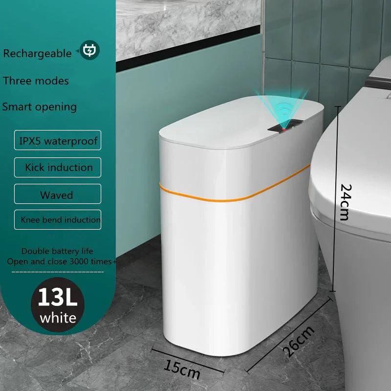 Smart Trash Can With Lid For Bedroom And Living Room Kitchen Storage Box Trash Can Induction Small Car Box Automatic Smart Dustbin Smart Trash Bin EX-STOCK Canada