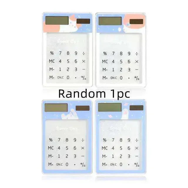 Solar Energy Mini Portable Calculator School Supplies Kawaii - EX-STOCK CANADA