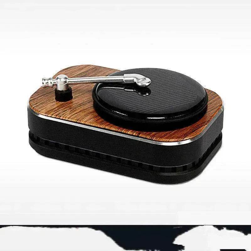 Solar Record Player Rotating Perfume Car Accessories Aromatherapy Decoration - EX-STOCK Canada