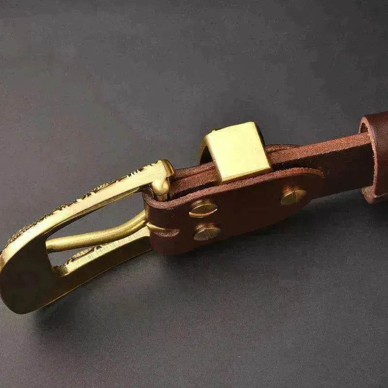 Solid Brass Belt Buckle Casual Pin Genuine Leather - EX-STOCK Canada