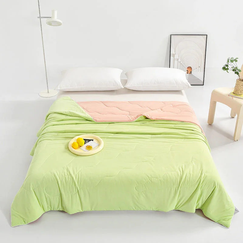 Couette fine lavable été version AB couleur unie sensation fraîcheEX-STOCK Canada