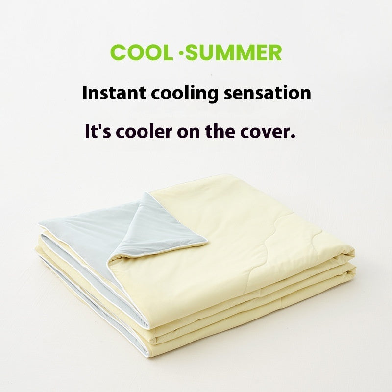 Solid Color AB Version Summer Cool Feeling Thin Duvet Washable EX-STOCK Canada