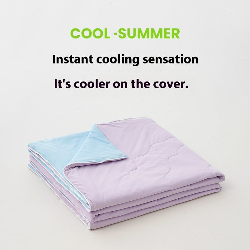 Solid Color AB Version Summer Cool Feeling Thin Duvet Washable EX-STOCK Canada