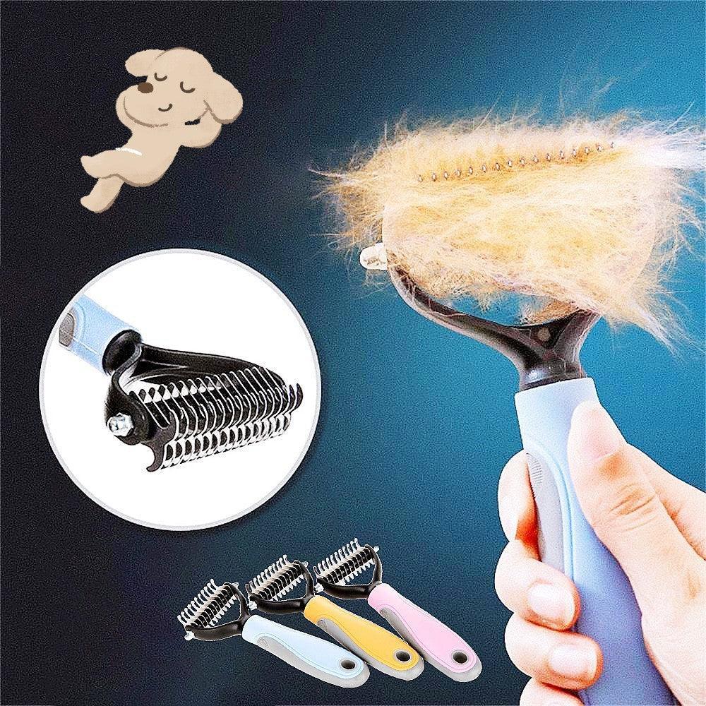 Stainless Double-sided Pet Brush Hair Removal Comb Grooming Dematting Dog Grooming Shedding Tools EX-STOCK Canada