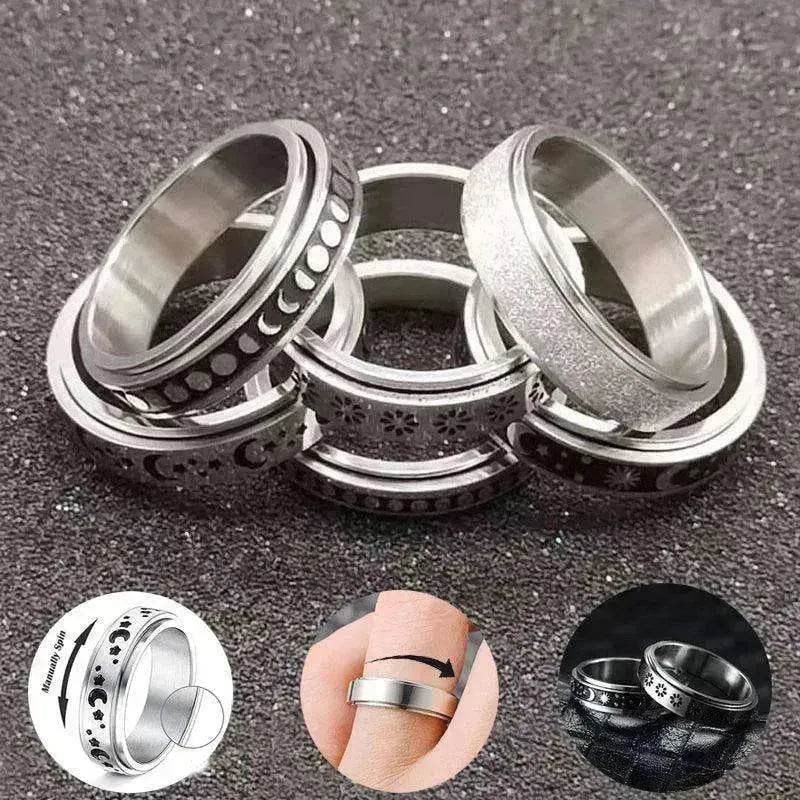 Stainless Steel Rotatable Elegant & Relieve Anxiety Rings - EX-STOCK CANADA