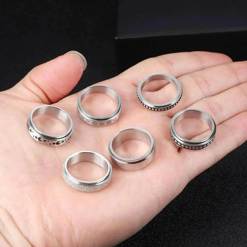Stainless Steel Rotatable Elegant & Relieve Anxiety Rings - EX-STOCK CANADA
