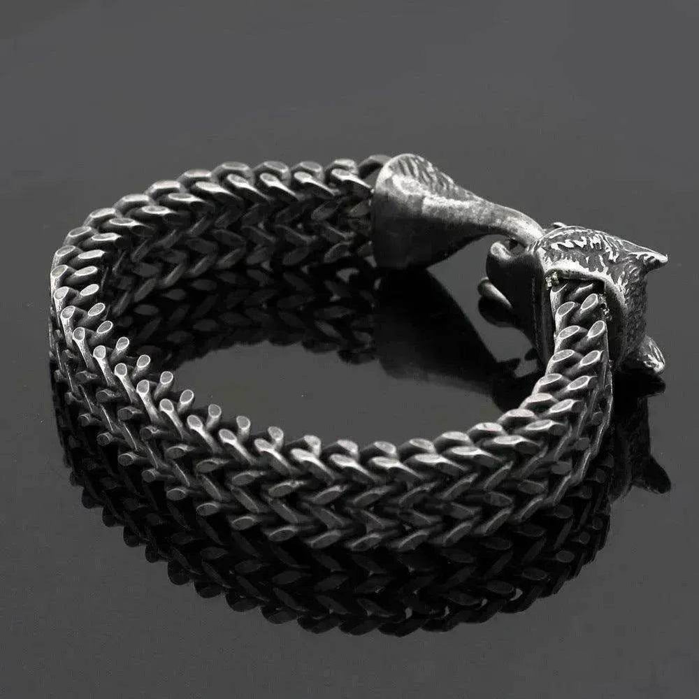 Stainless Wolf Head Chain Bracelet: Wholesale Fashion Gift - EX-STOCK Canada