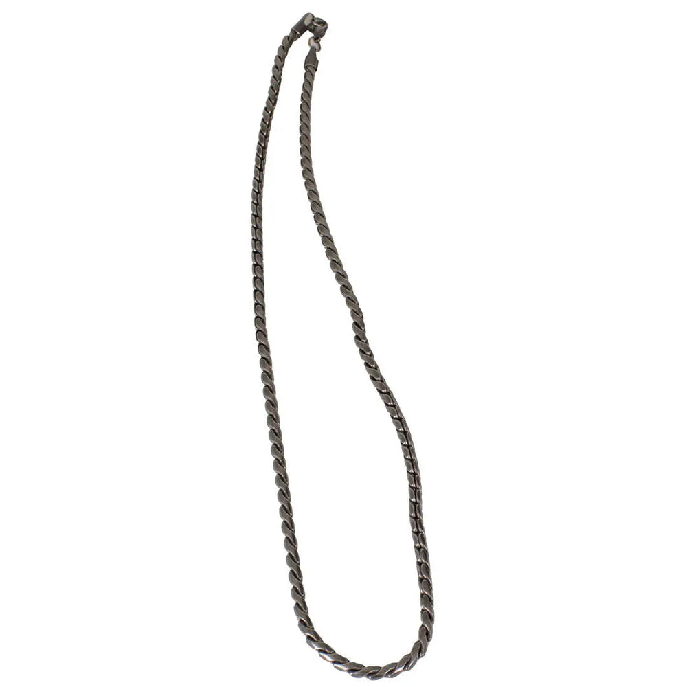 Collier chaîne fantaisie à maillons en acier inoxydable oxydé pour hommes SteelTimeEX-STOCK Canada
