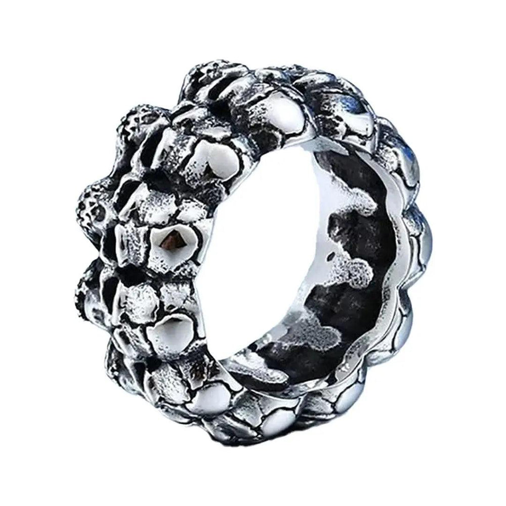 Bague homme en acier inoxydable SteelTime tête de squelette gothique vintage bikerEX-STOCK Canada