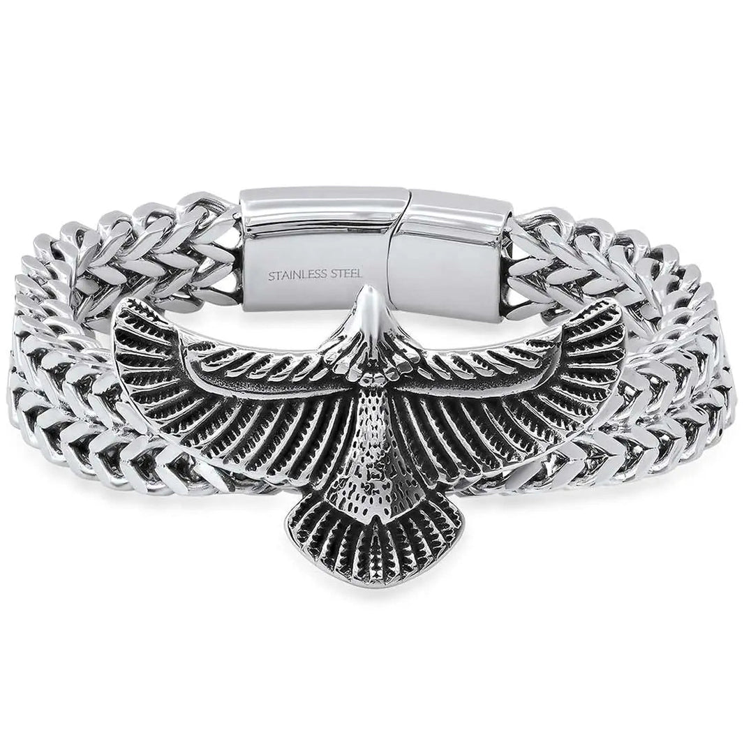 Pulsera de Águila con Cadena de Trigo Steeltime 2EX-STOCK Canada