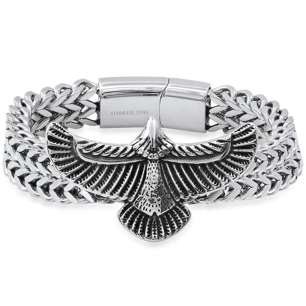 Steeltime 2 Row Wheat Chain Eagle Bracelet EX-STOCK Canada