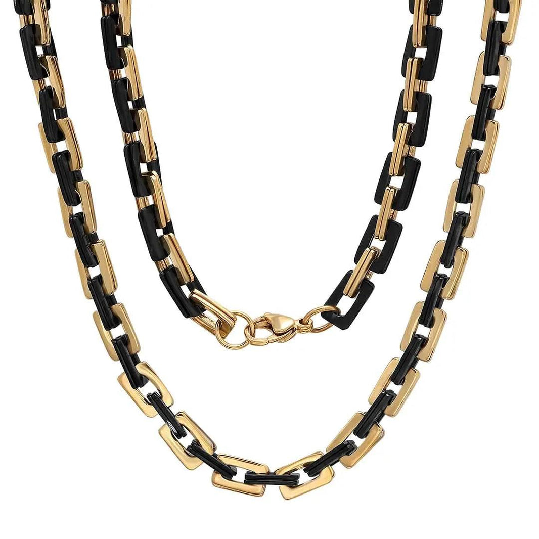 Steeltime Stainless Steel Square Rolo Chain Necklace EX-STOCK Canada