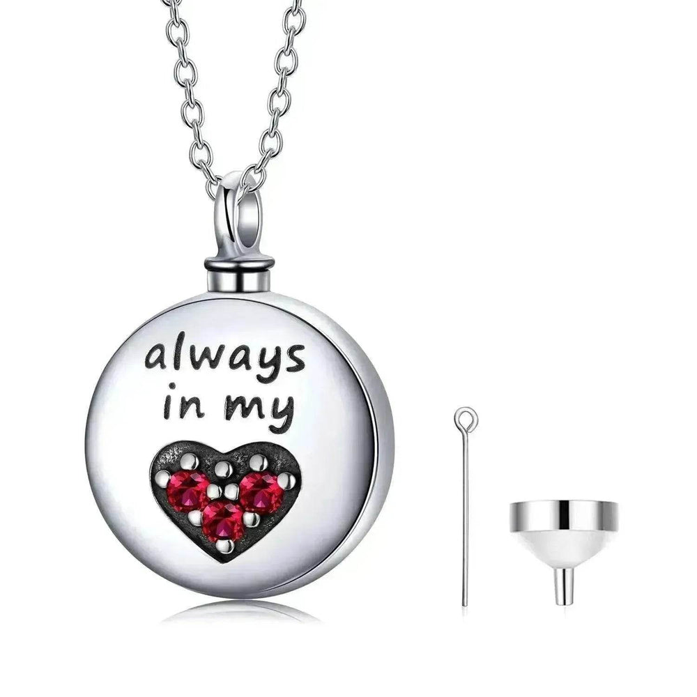 Sterling 925 Silver Heart Urn Engraved Cremation Necklace for Ashes - EX-STOCK Canada