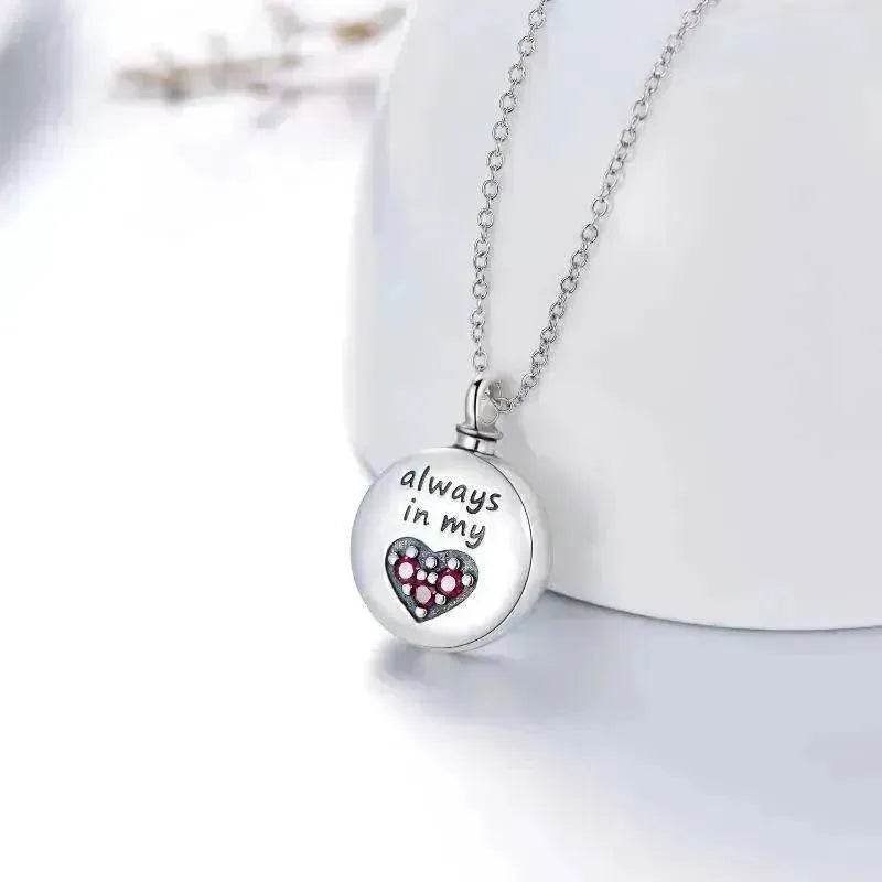Sterling 925 Silver Heart Urn Engraved Cremation Necklace for Ashes - EX-STOCK Canada