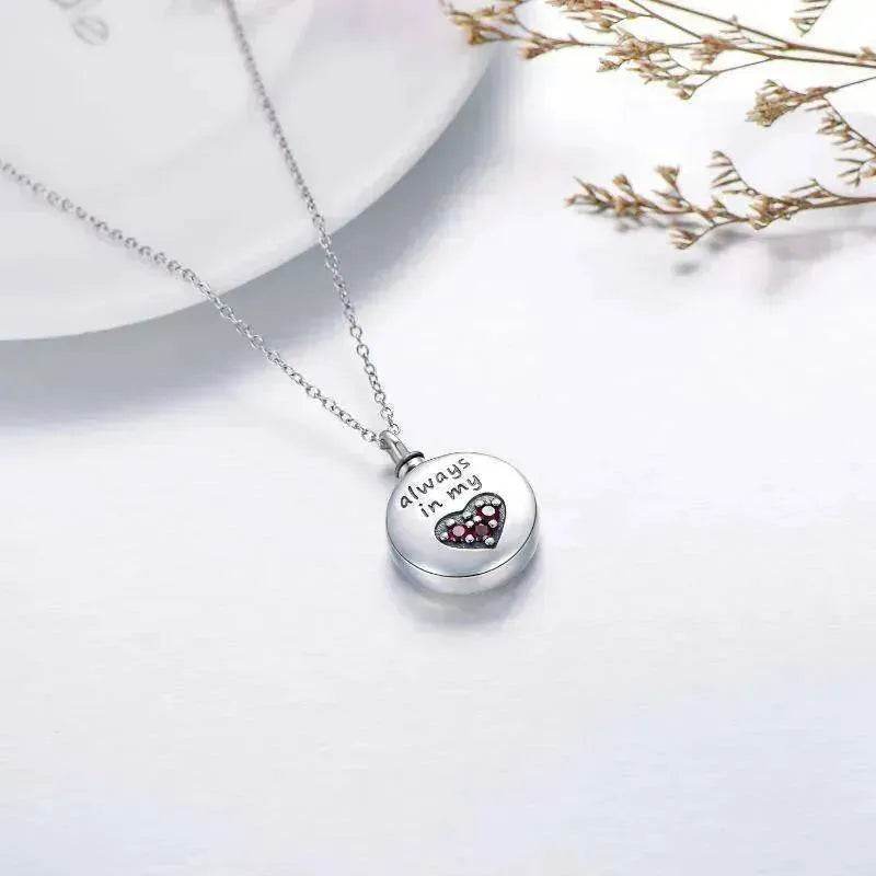 Sterling 925 Silver Heart Urn Engraved Cremation Necklace for Ashes - EX-STOCK Canada