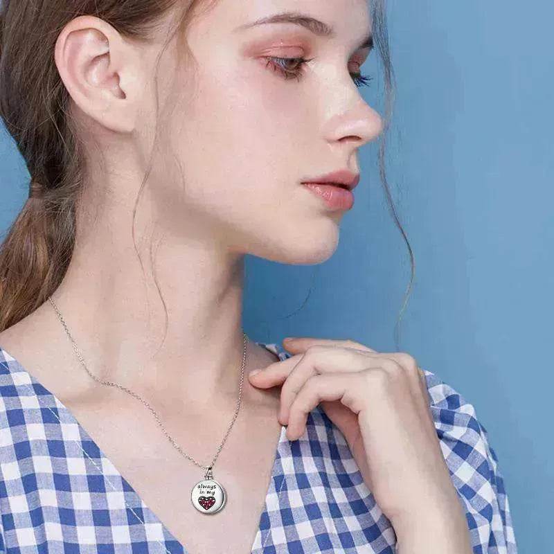 Sterling 925 Silver Heart Urn Engraved Cremation Necklace for Ashes - EX-STOCK Canada