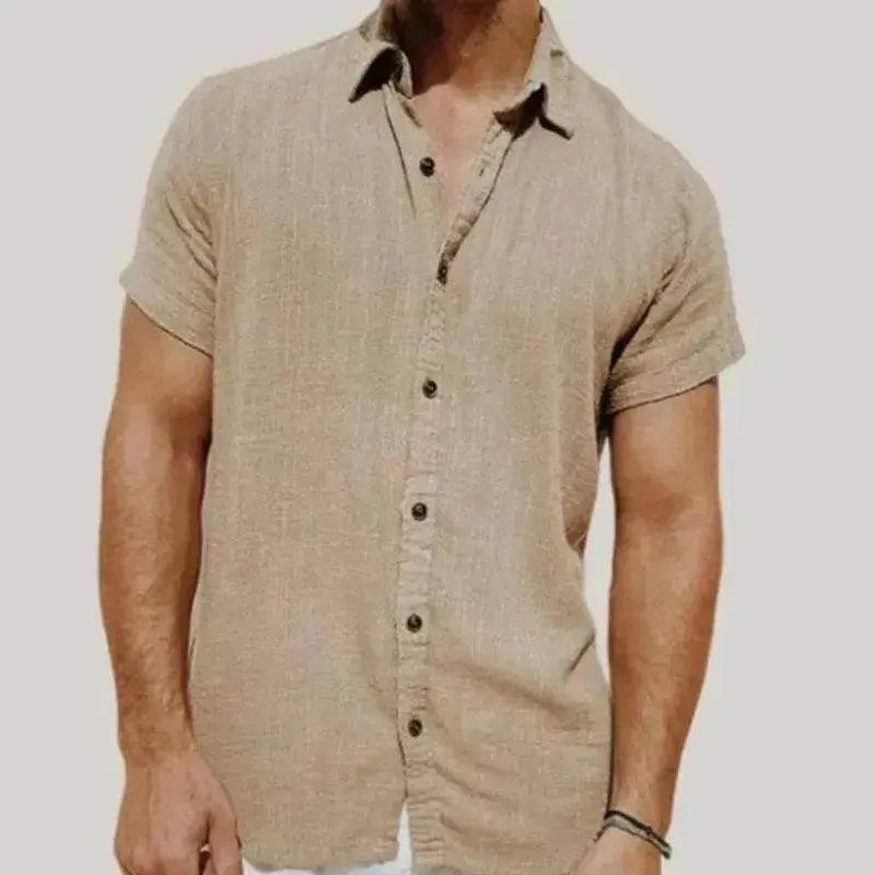 Chemise à manches courtes pour homme à impression numérique rayée - EX-STOCK Canada