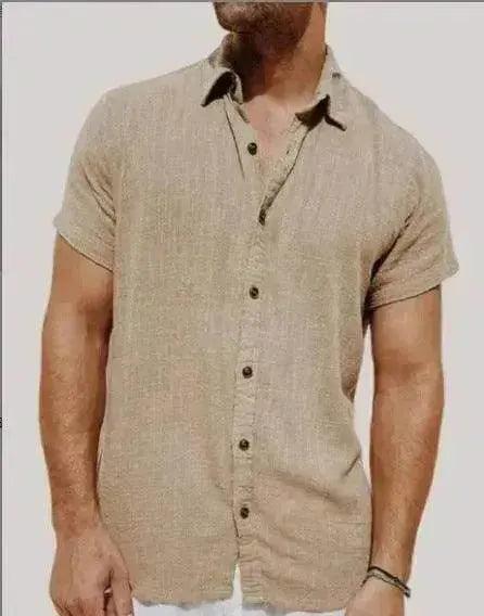 Chemise à manches courtes pour homme à impression numérique rayée - EX-STOCK Canada
