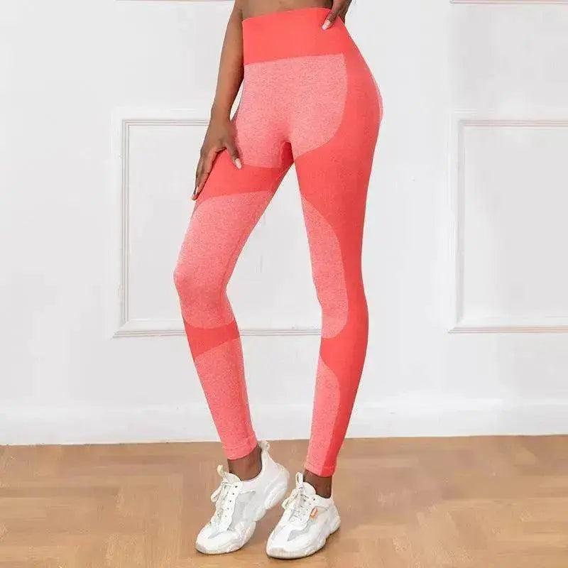 Pantalon de yoga imprimé à rayures, taille haute, legging sans couture, effet push-up, séchage rapide, pantalon de sport et fitness pour femmes - EX-STOCK Canada