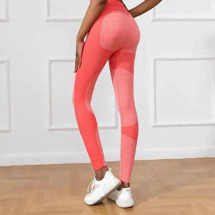 Pantalon de yoga imprimé à rayures, taille haute, legging sans couture, effet push-up, séchage rapide, pantalon de sport et fitness pour femmes - EX-STOCK Canada
