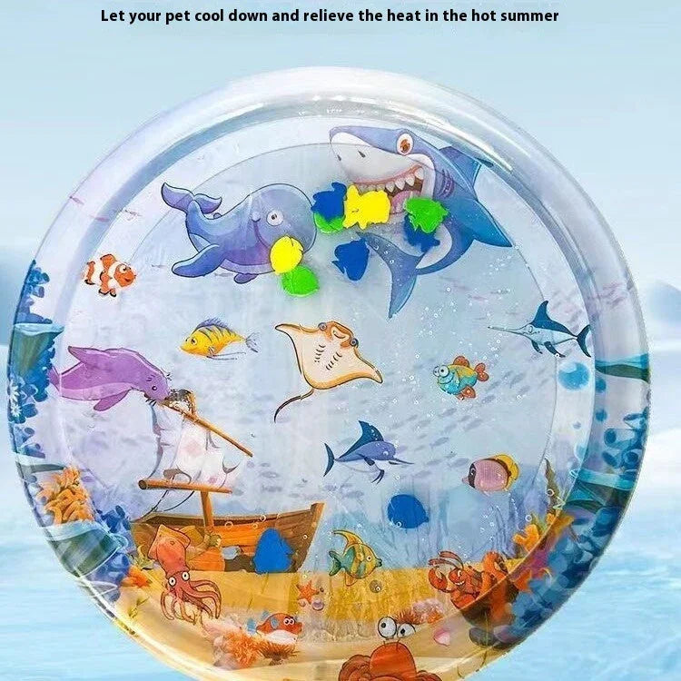 Almohadilla de agua para mascotas de enfriamiento de verano, tapete de hielo para dormir, colchón cuadrado para cachorros, perros y gatos, caseta de mascotas fresca y fríaEX-STOCK Canada