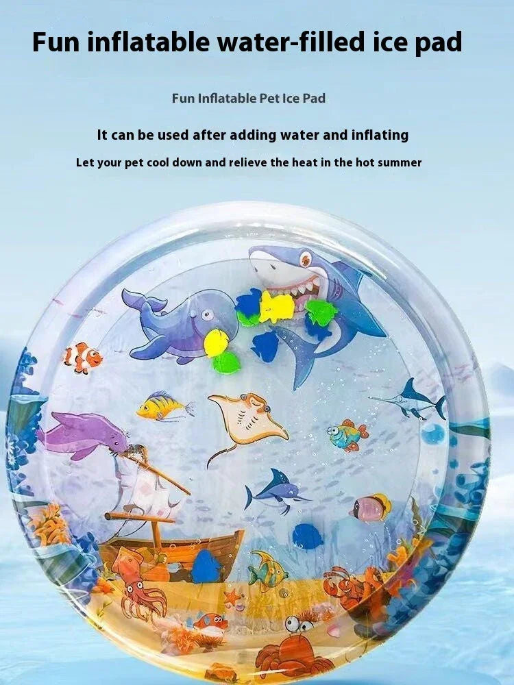 Almohadilla de agua para mascotas de enfriamiento de verano, tapete de hielo para dormir, colchón cuadrado para cachorros, perros y gatos, caseta de mascotas fresca y fríaEX-STOCK Canada
