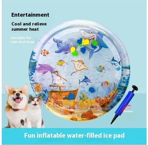 Almohadilla de agua para mascotas de enfriamiento de verano, tapete de hielo para dormir, colchón cuadrado para cachorros, perros y gatos, caseta de mascotas fresca y fríaEX-STOCK Canada