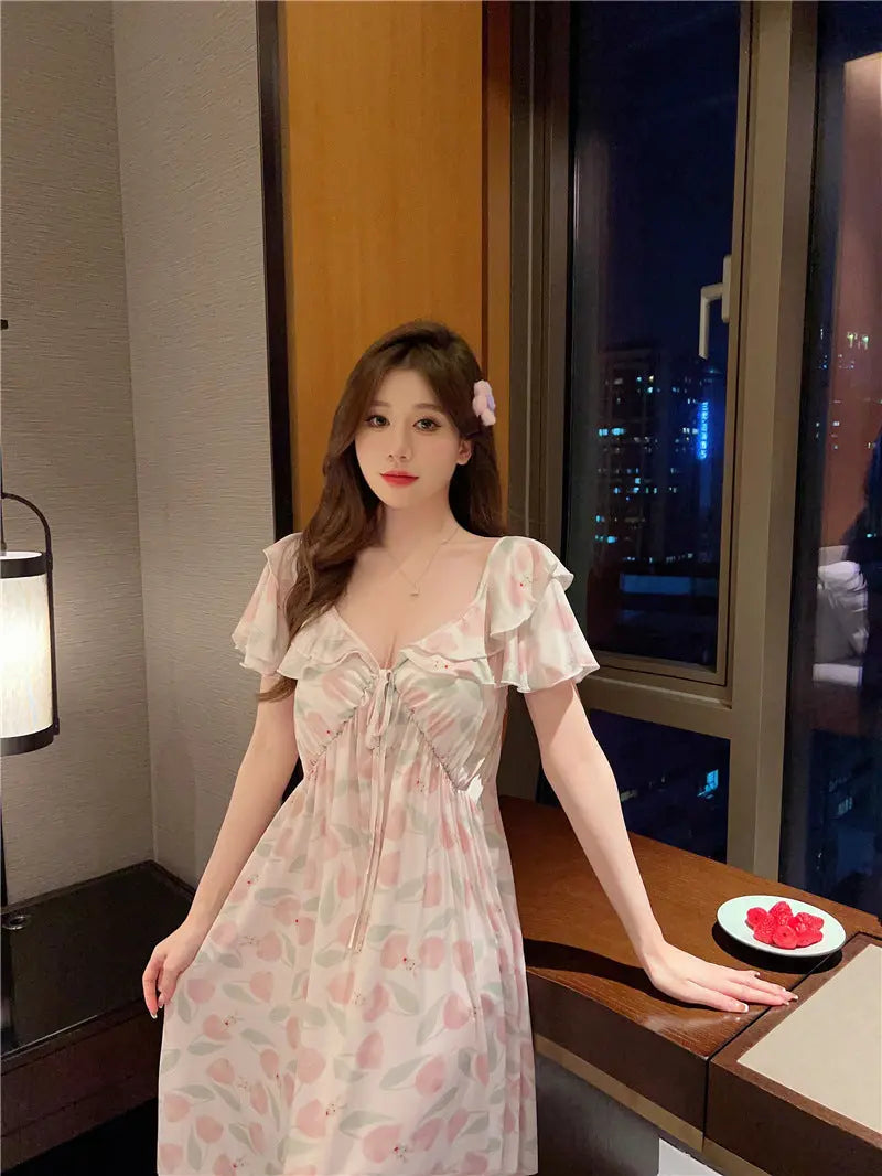 Summer French Silk Pajamas For Women - EX-STOCK Canada