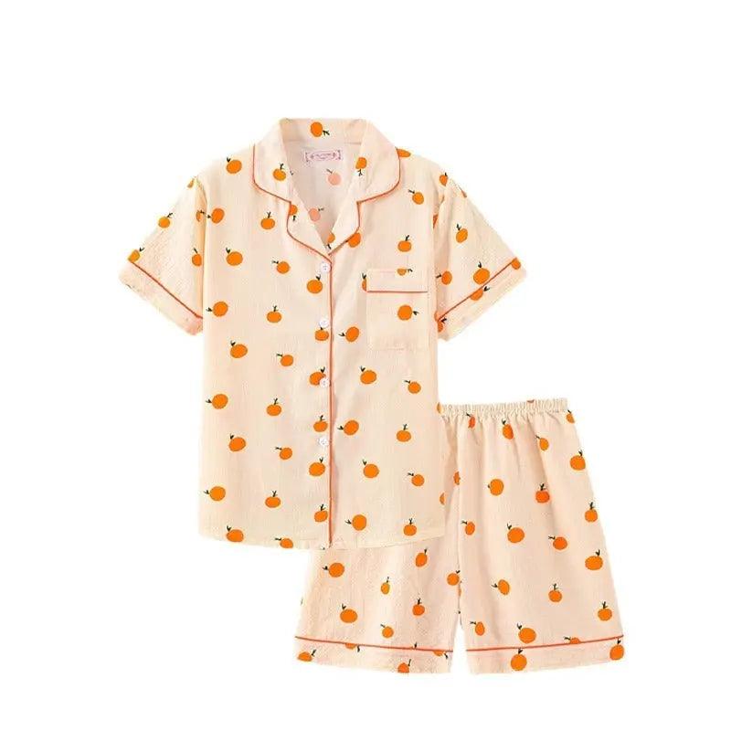 Bubble Cotton Cute Orange Pajamas For Women - EX-STOCK Canada