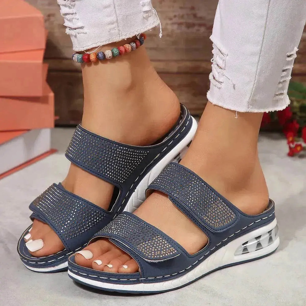 Summer Rhinestone Sandals: Non-slip, Chic & Casual - EX-STOCK Canada
