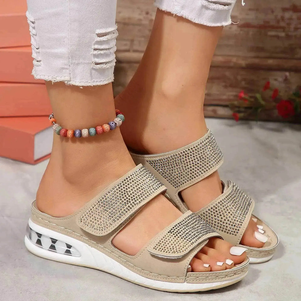 Summer Rhinestone Sandals: Non-slip, Chic & Casual - EX-STOCK Canada