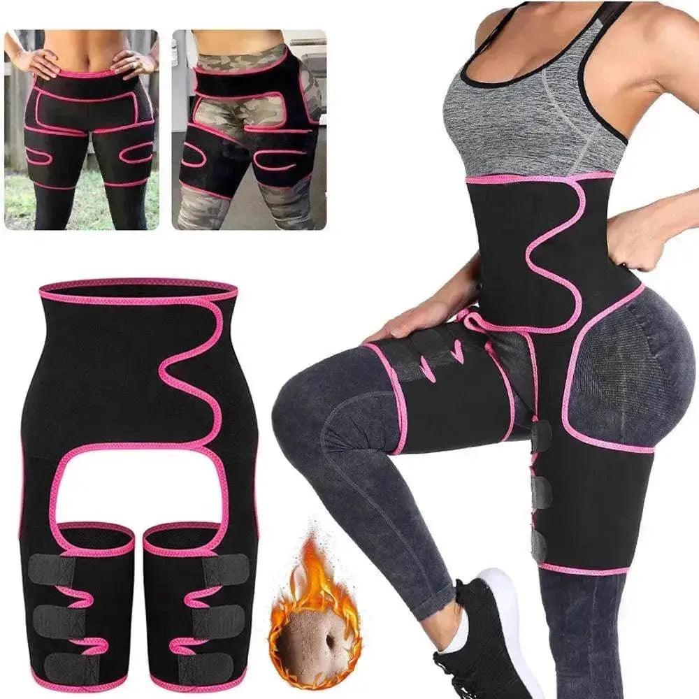 Ceinture amincissante pour cuisses à taille haute en sueur, relevateur de fesses, gaine 3 en 1 ajustable - EX-STOCK Canada