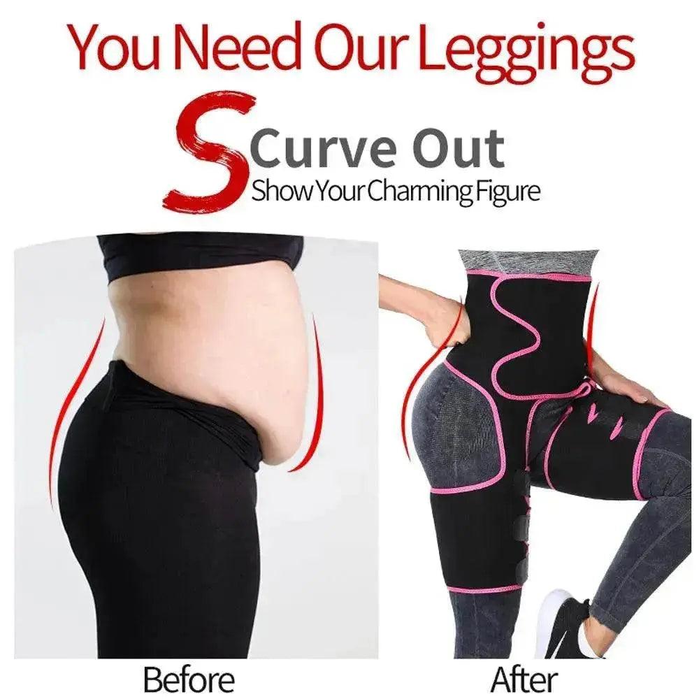 Ceinture amincissante pour cuisses à taille haute en sueur, relevateur de fesses, gaine 3 en 1 ajustable - EX-STOCK Canada