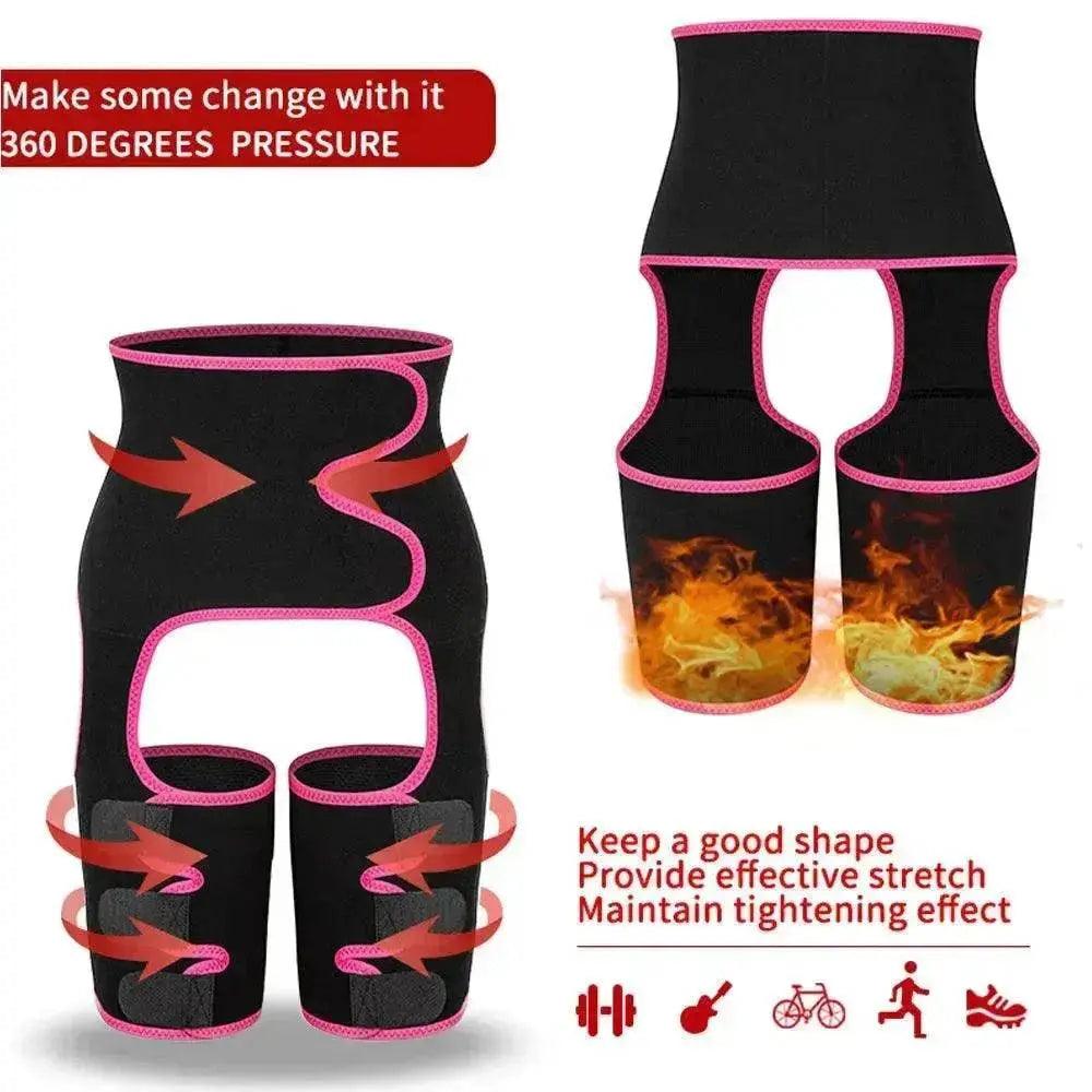 Ceinture amincissante pour cuisses à taille haute en sueur, relevateur de fesses, gaine 3 en 1 ajustable - EX-STOCK Canada