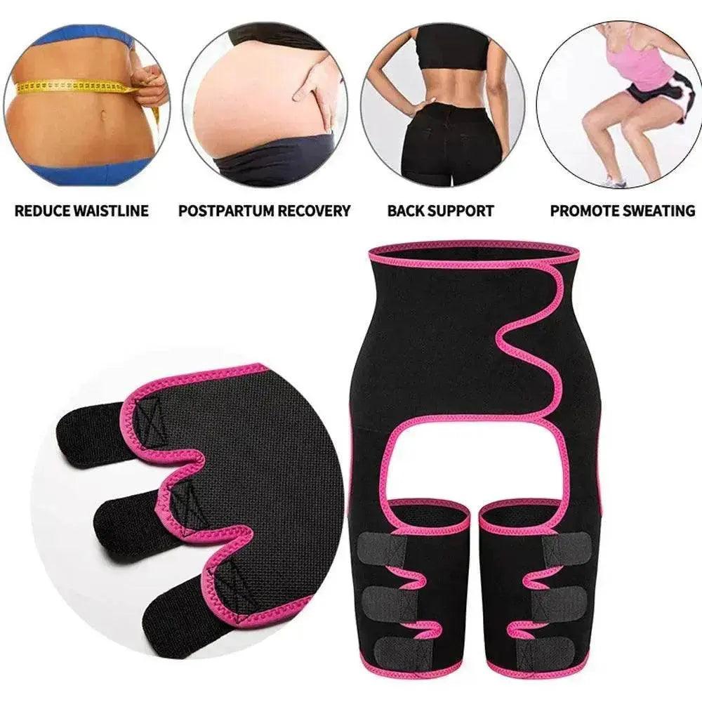 Ceinture amincissante pour cuisses à taille haute en sueur, relevateur de fesses, gaine 3 en 1 ajustable - EX-STOCK Canada
