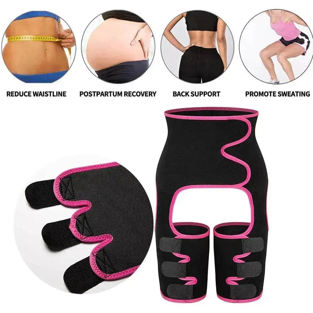 Sweat High Waist Thigh Trimmer Butt Lifter Shapewear Belt 3 In 1 Adjustable Belt - EX-STOCK Canada