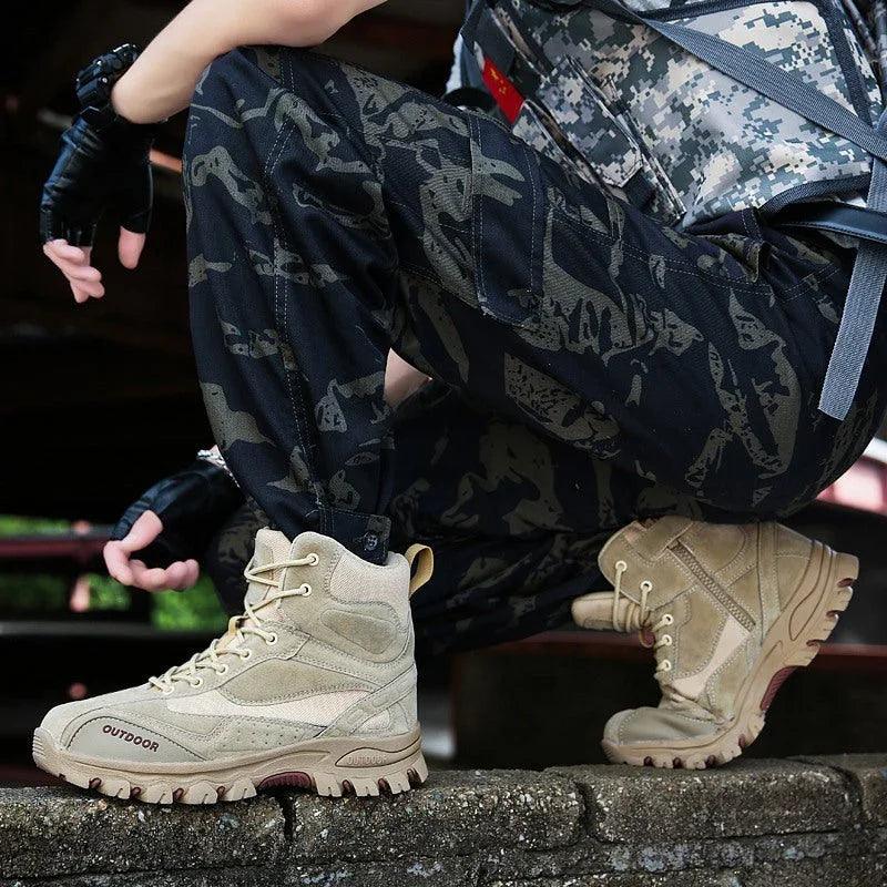 Bottes de combat militaires tactiques en cuir pour hommes de l'armée américaine pour la chasse et l'équitationEX-STOCK Canada