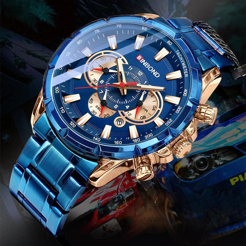 Tactical Motorcycle Waterproof Luminous Watch Timing Multi-Pointer EX-STOCK Canada