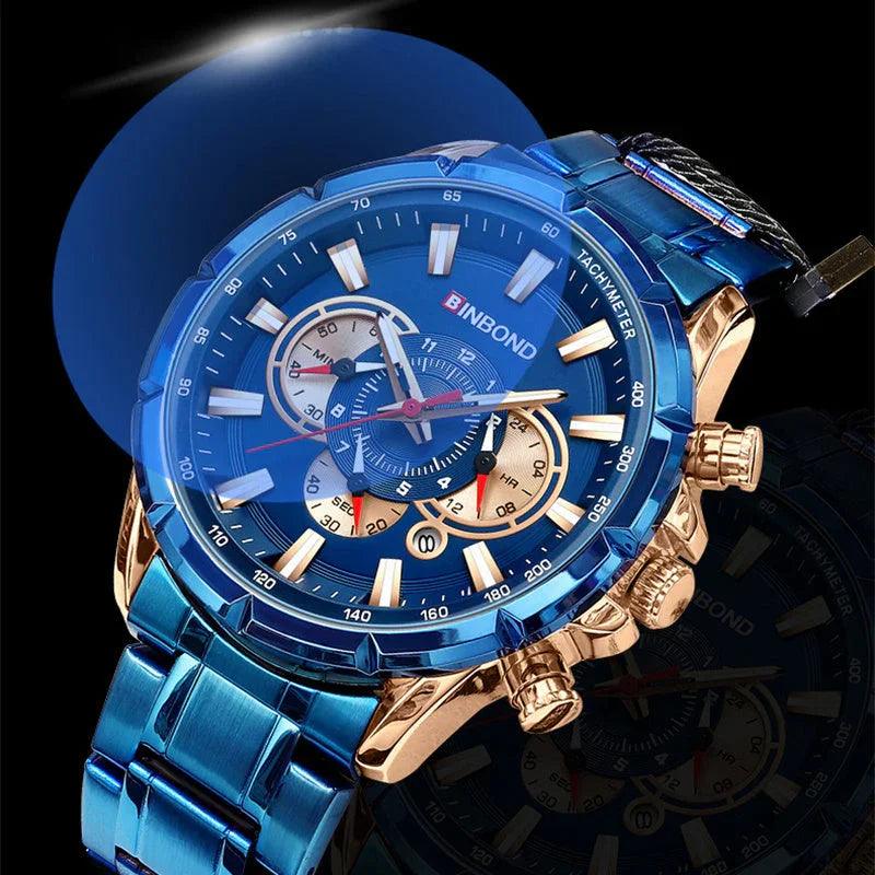 Tactical Motorcycle Waterproof Luminous Watch Timing Multi-Pointer EX-STOCK Canada