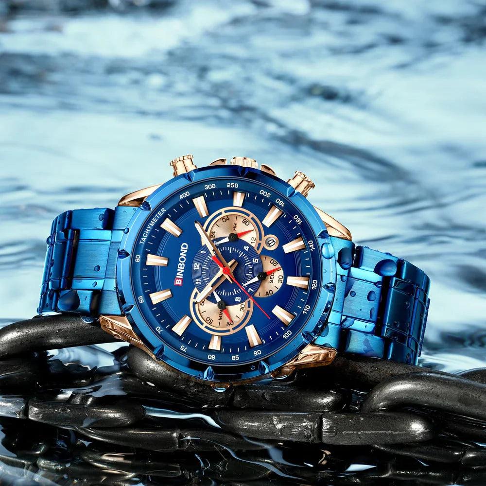 Tactical Motorcycle Waterproof Luminous Watch Timing Multi-Pointer EX-STOCK Canada