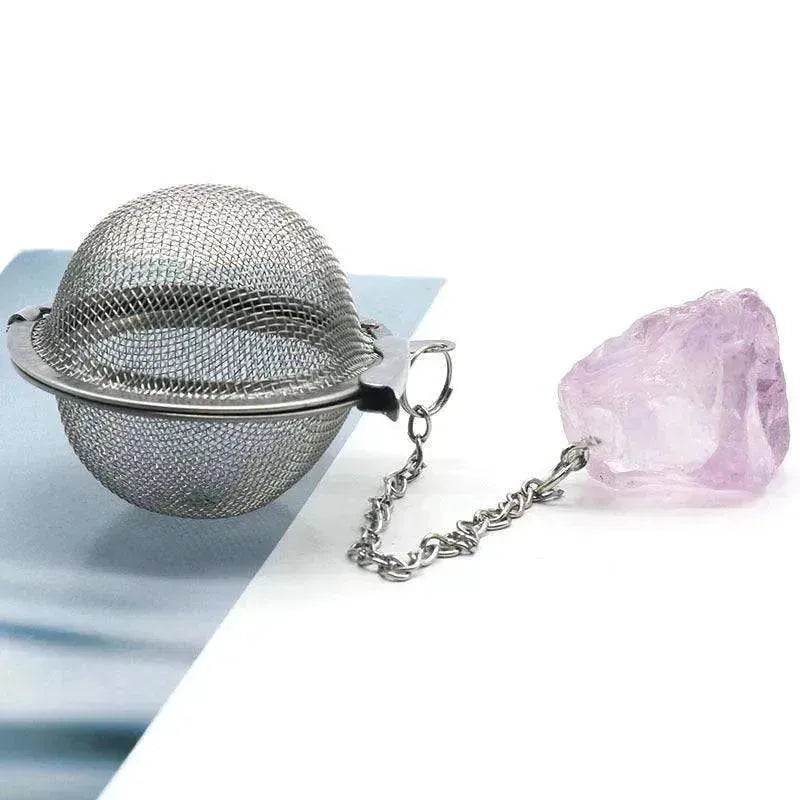 Tea Filter Natural Raw Gemstone Filter Ball Stew Ingredients Ball Stainless Steel - EX-STOCK Canada