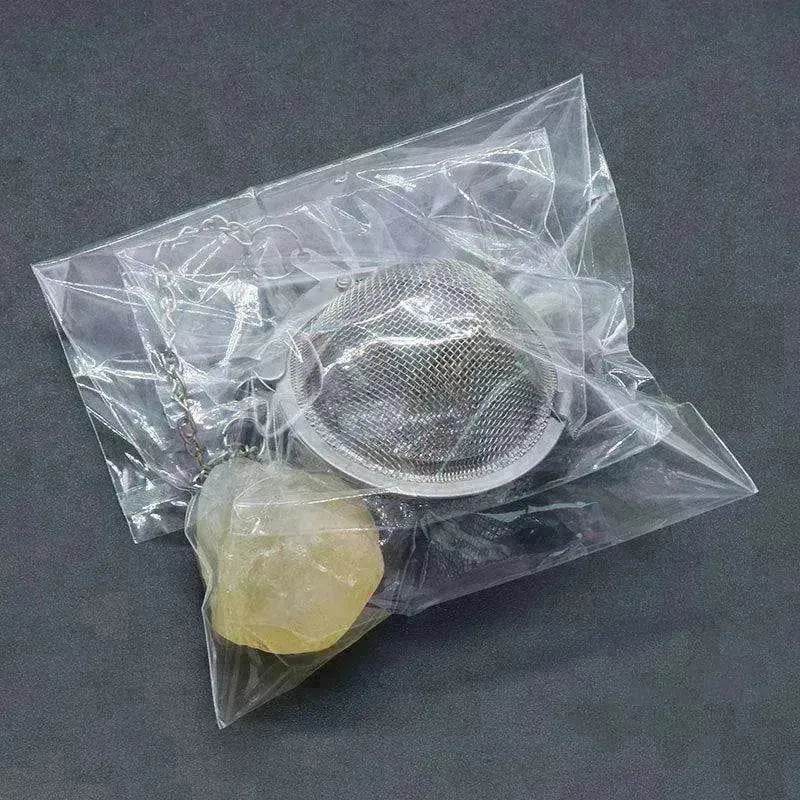 Tea Filter Natural Raw Gemstone Filter Ball Stew Ingredients Ball Stainless Steel - EX-STOCK Canada